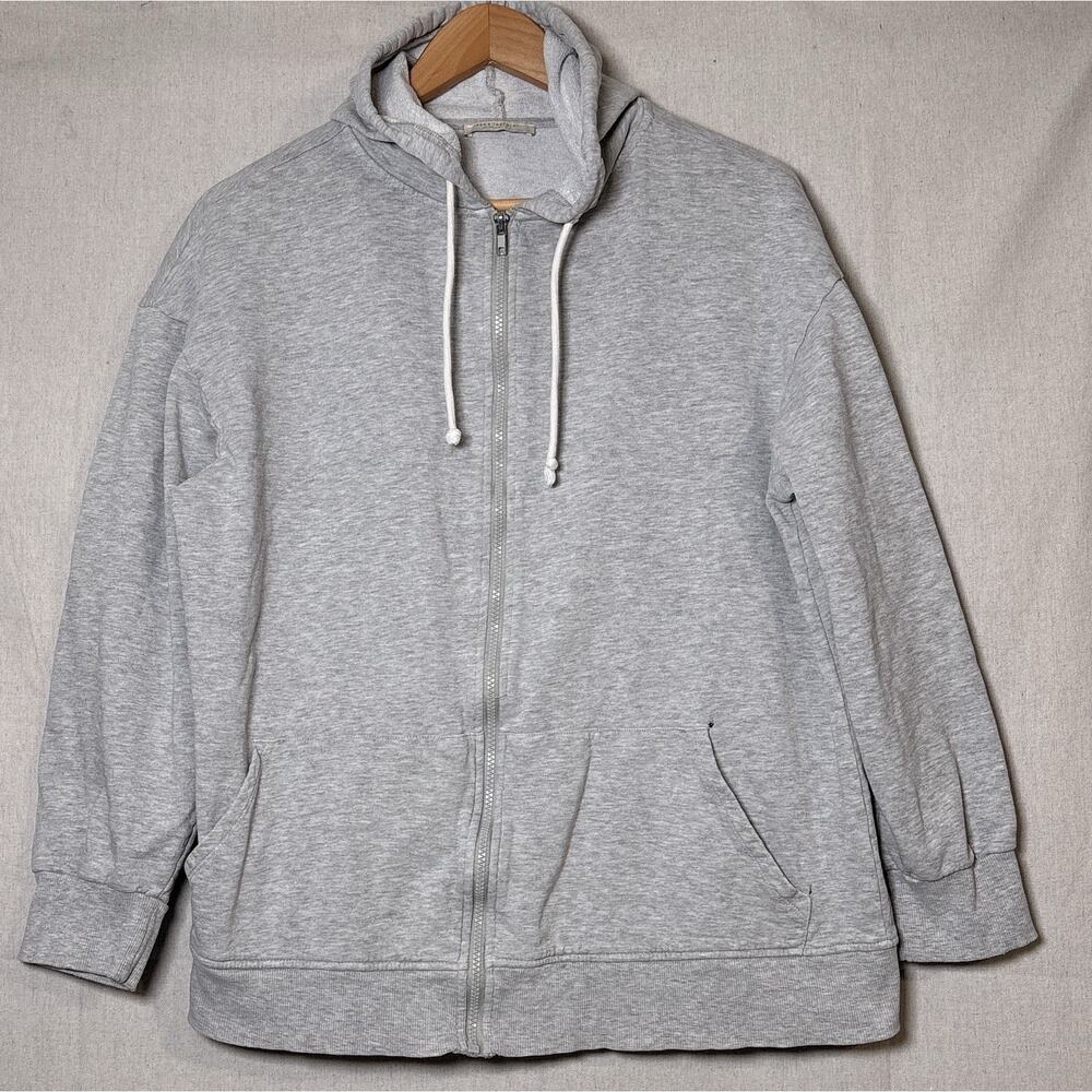 Zara Trafaluc Women's Size‎ Medium Full Zip Basic Gray Hoodie Sweatshirt